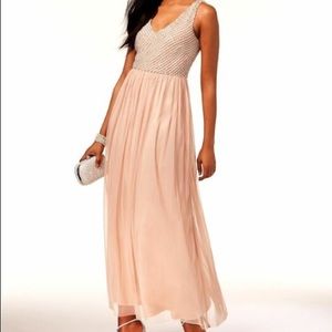 Adrianna Papell Beaded Bodice Gown - blush 14